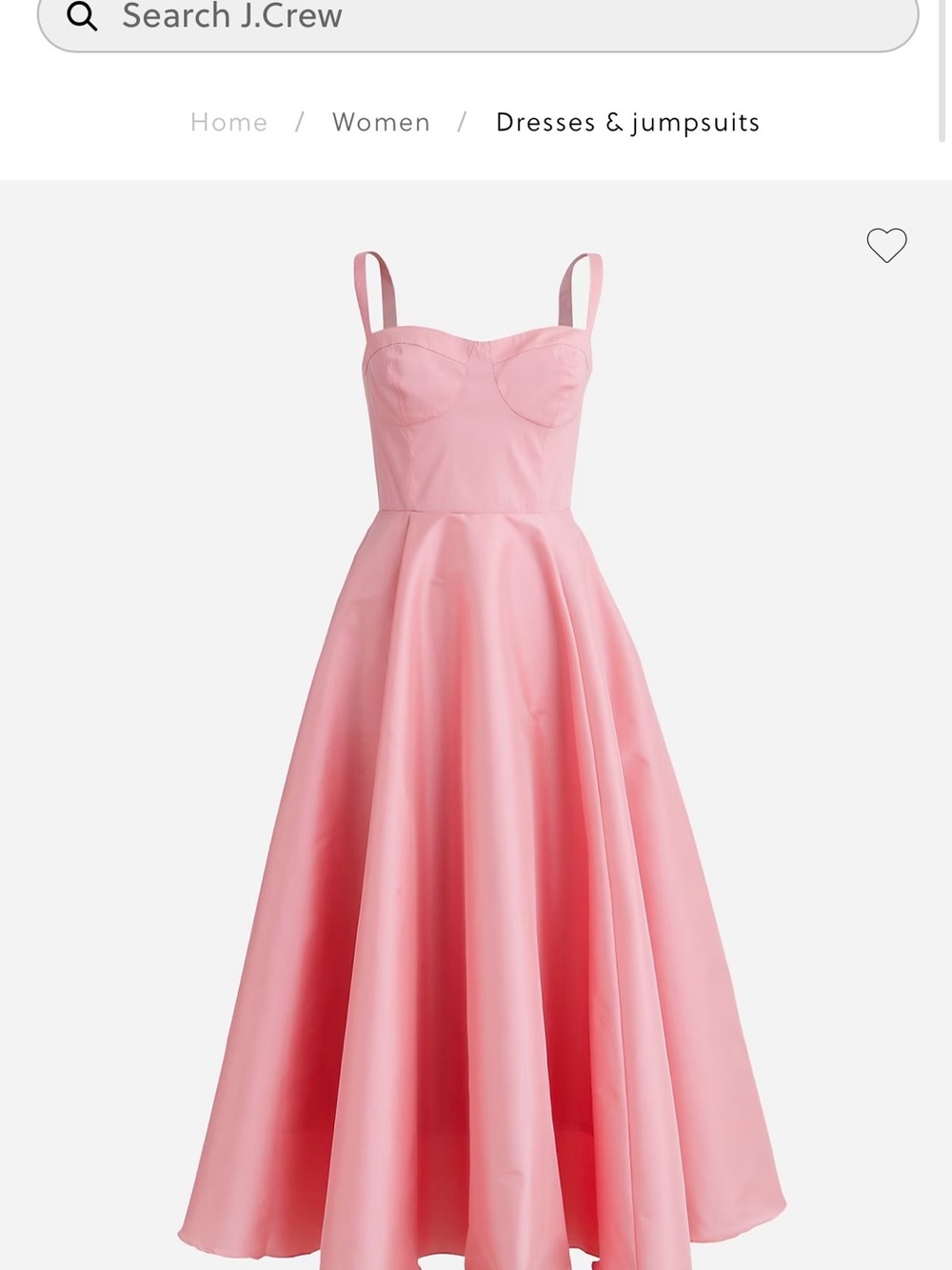 J. Crew Pink Strap Fit-and-Flare Formal Dress